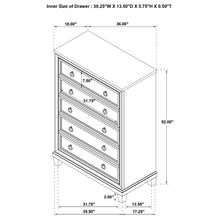 Load image into Gallery viewer, Wedner - 5 Drawer Chest - Oak
