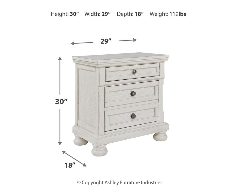 Robbinsdale - Two Drawer Night Stand - Antique White
