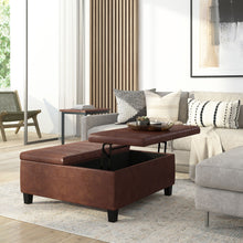 Load image into Gallery viewer, Ellis - Coffee Table Storage Ottoman Contemporary Design
