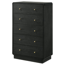 Load image into Gallery viewer, Burton - 5 Drawer Chest Of Drawers - Black
