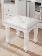 Load image into Gallery viewer, Kozlani - Vanity Upholstered Stool - White
