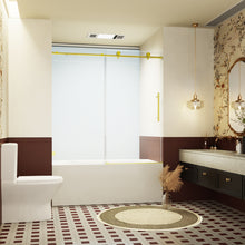 Load image into Gallery viewer, Frameless Single Sliding Soft Close Shower Doors, 5/16" Sgcc Tempered Glass
