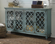 Load image into Gallery viewer, Mirimyn - Accent Cabinet - Vintage Finish - Antique Teal
