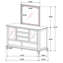 Load image into Gallery viewer, Dennis - 11 Drawer Dresser With Mirror - Cream White
