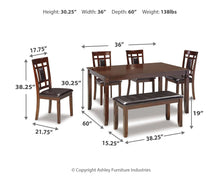 Load image into Gallery viewer, Bennox - Dining Room Table Set (Set of 6) - Brown
