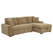 Load image into Gallery viewer, Logan - Sleeper Sectional Sofa With Right Arm Chaise - Camel
