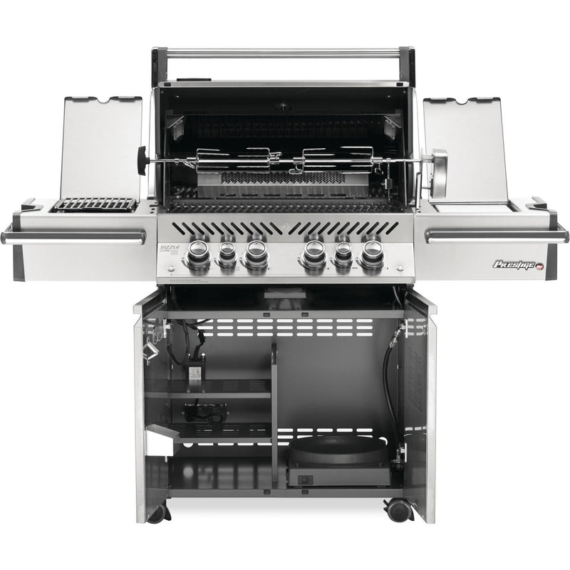 Napoleon Prestige PRO 500 Propane Grill with Infrared Rear and Side Burners and Rotisserie Kit