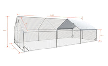 Load image into Gallery viewer, Large Metal Chicken Coop, Walk In Poultry Cage Hen Run House Rabbits Habitat Cage Spire Shaped Coop With Waterproof And Anti Ultraviolet Cover
