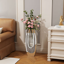 Load image into Gallery viewer, U - Shaped Floor Vase With Shattered Diamond Mirror Surface
