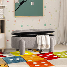 Load image into Gallery viewer, Hugo - Oval Fully Upholstered Storage Bench

