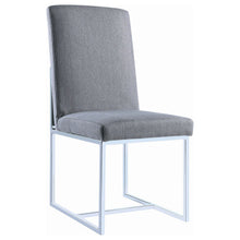 Load image into Gallery viewer, Upholstered Dining Chair Set With Base (Set of 2) - Gray

