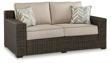 Load image into Gallery viewer, Coastline Bay - Loveseat W/Cushion - Brown

