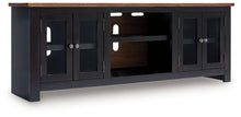 Load image into Gallery viewer, Wildenauer - XL TV Stand With Fireplace Option - Brown / Black
