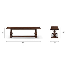 Load image into Gallery viewer, Whitmore - Trestle Dining Bench - Dark Brown
