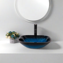 Load image into Gallery viewer, Artistic Vessel Sink With Faucet And Pop Up Drain - Blue
