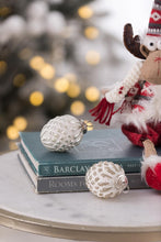 Load image into Gallery viewer, Christmas Ball Ornaments, Glass Decorative Hanging Ball Christmas Tree Ornaments, For Holiday Party Decorations (Set of 6) - White

