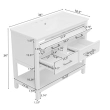 Load image into Gallery viewer, Bathroom Vanity With Ceramic Sink, Tip Out Tray &amp; 2 Full Extension Drawers

