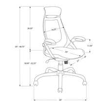 Load image into Gallery viewer, Office Chair, Adjustable Height, Swivel, Ergonomic, Armrests, Contemporary &amp; Modern
