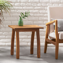 Load image into Gallery viewer, Kinesis - Outdoor Side Table With Slatted Top And Wood Frame
