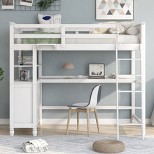 Load image into Gallery viewer, Loft Bed With Drawers With Desk And Shelves

