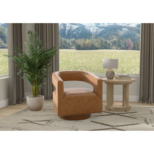 Load image into Gallery viewer, Swivel Accent Chair With Geometric Backrest
