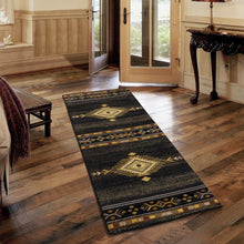 Load image into Gallery viewer, Tribes - 7'10" X 10'3" Southwest Area Rug - Black
