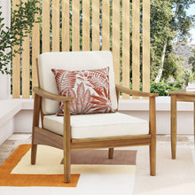 Load image into Gallery viewer, Birdsong - Outdoor Club Chair With Slat Back And Seat Cushion - Beige
