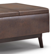 Load image into Gallery viewer, Owen - Tray Top Small Coffee Table Upholstered Storage Ottoman
