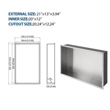 Load image into Gallery viewer, Stainless Steel Shower Niche With Seamless Design For Bathroom Storage
