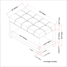 Load image into Gallery viewer, Sienna - Transitional Storage Ottoman Bench
