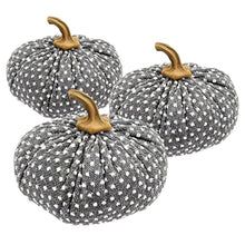 Load image into Gallery viewer, Pumpkin Ornament Decor For Holiday Harvest Festival Fall Festival &amp; Thanksgiving (Set of 3) - White / Gray
