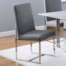 Load image into Gallery viewer, Upholstered Dining Chair Set With Base (Set of 2) - Gray
