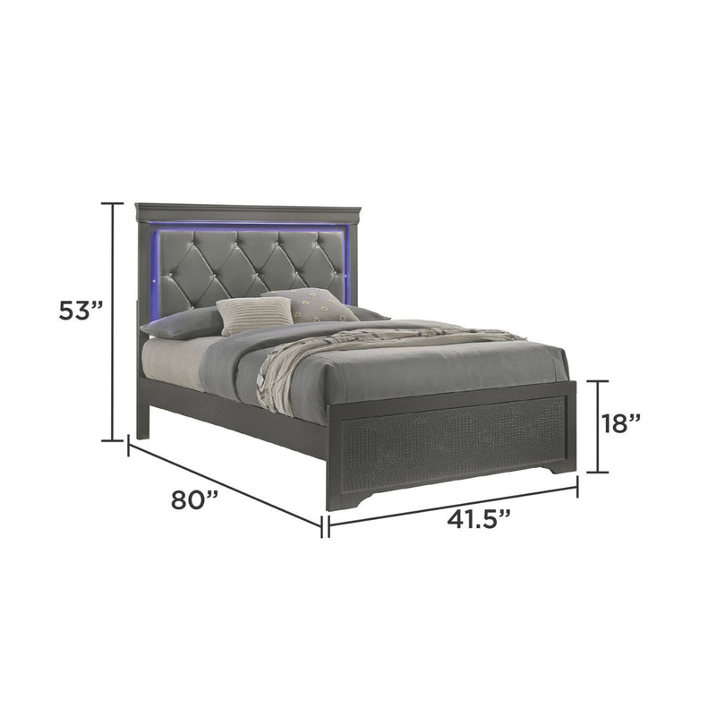 Blaze - Modern Bed With LED Headboard