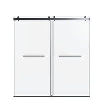 Load image into Gallery viewer, Frameless Double Sliding Soft-Close Shower Door, 3 / 8" (10Mm) Thick SGCC Tempered Glass Door, Matte
