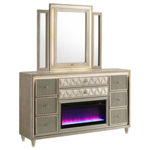 Load image into Gallery viewer, Mika - 8 Drawer LED Dresser And Mirror Set - Ivory
