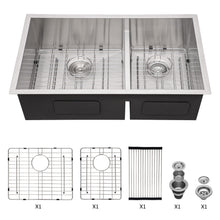 Load image into Gallery viewer, Modern Double Bowl Undermount Sink Design With 10" Deep Basins
