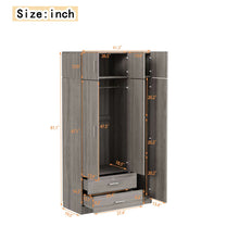Load image into Gallery viewer, Modern 3 Door Mirror Wardrobe With 2 Drawers And Top Cabinet
