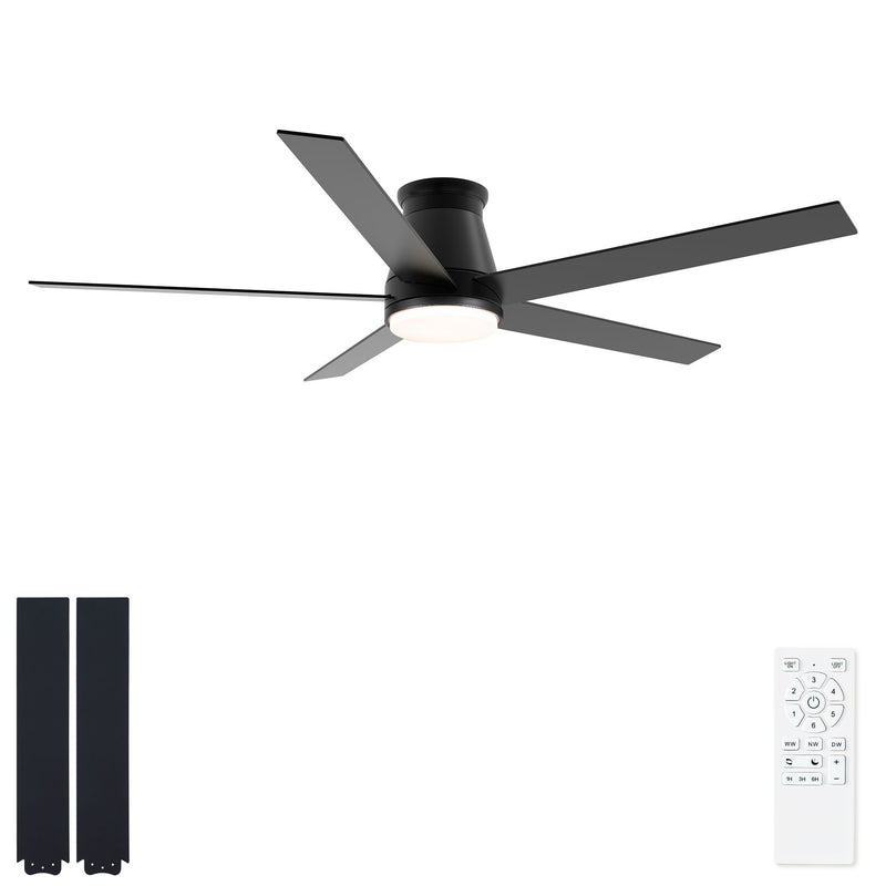 Flush Mount Ceiling Fan With Light