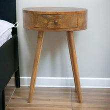 Load image into Gallery viewer, Nordic Chestnut Circular Nightstand
