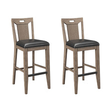 Load image into Gallery viewer, Slat Back Bar Stools (Set of 2) - Brown
