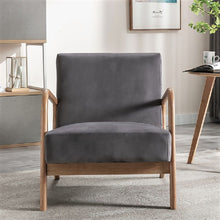 Load image into Gallery viewer, Classic Mid-Century Modern Accent Chairs, Open Framed Armchair With Cushioning
