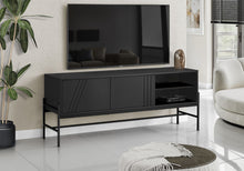 Load image into Gallery viewer, TV Stand, Modern Design Console, Media Entertainment Center, Storage Cabinet, Contemporary &amp; Modern - Black
