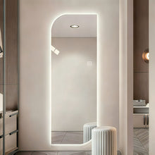 Load image into Gallery viewer, Irregular Shape LED Full Length Wall Mirror With 3 Color Dimmable Lighting - Silver
