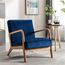 Load image into Gallery viewer, Classic Mid-Century Modern Accent Chairs, Open Framed Armchair With Cushioning
