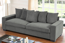 Load image into Gallery viewer, Luxe Sofa With 5 Matching Toss Pillows, Sleek Design, Spacious And Comfortable 3 Seater Couch
