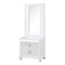 Load image into Gallery viewer, Abigale - Nightstand With Mirror Top, LED Lighting (Includes Mirror And Nightstand) - White
