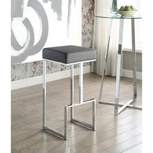 Load image into Gallery viewer, Upholstered Bar Stool With High-Shine Legs

