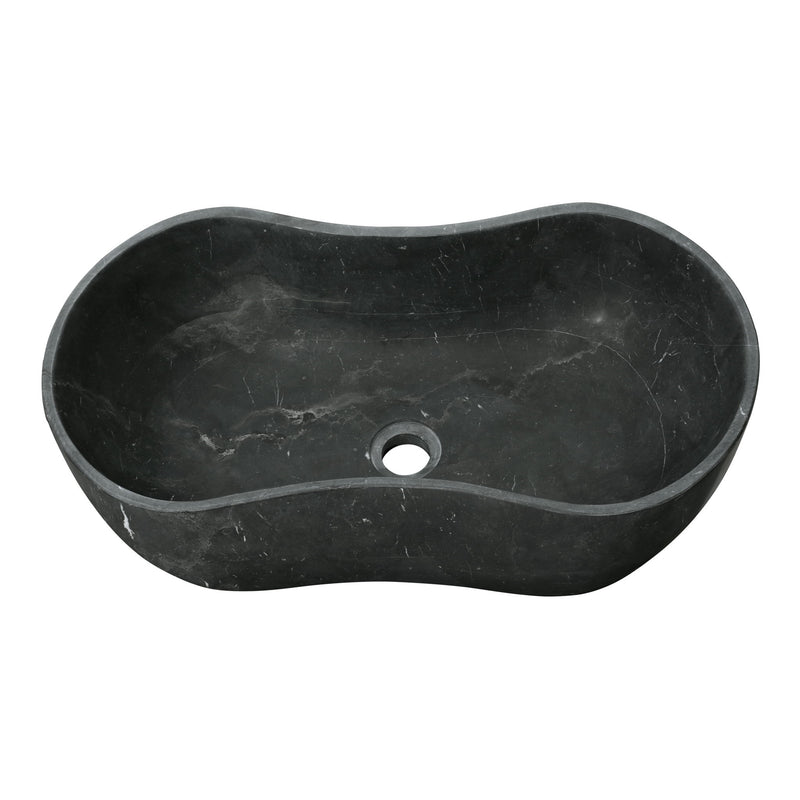 Vessel Sink, Wavy Shape Basin, Vanity Bowl - Dark Gray