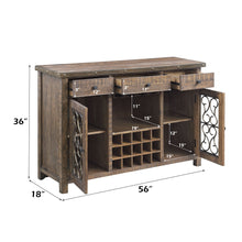 Load image into Gallery viewer, Raphaela - Server With Cup Holder &amp; Wine Rack - Cherry
