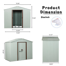 Load image into Gallery viewer, Ry-Sdyx56-W Outdoor Metal Storage Shed - White
